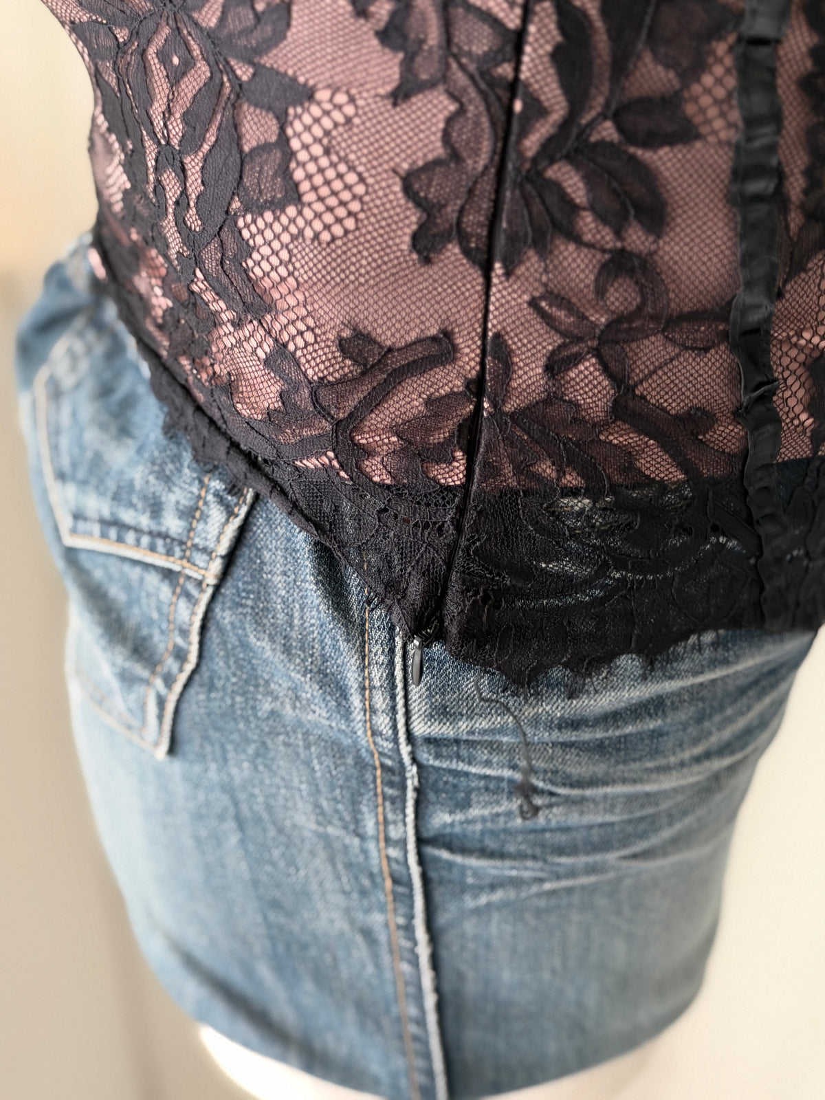 Black lacey top