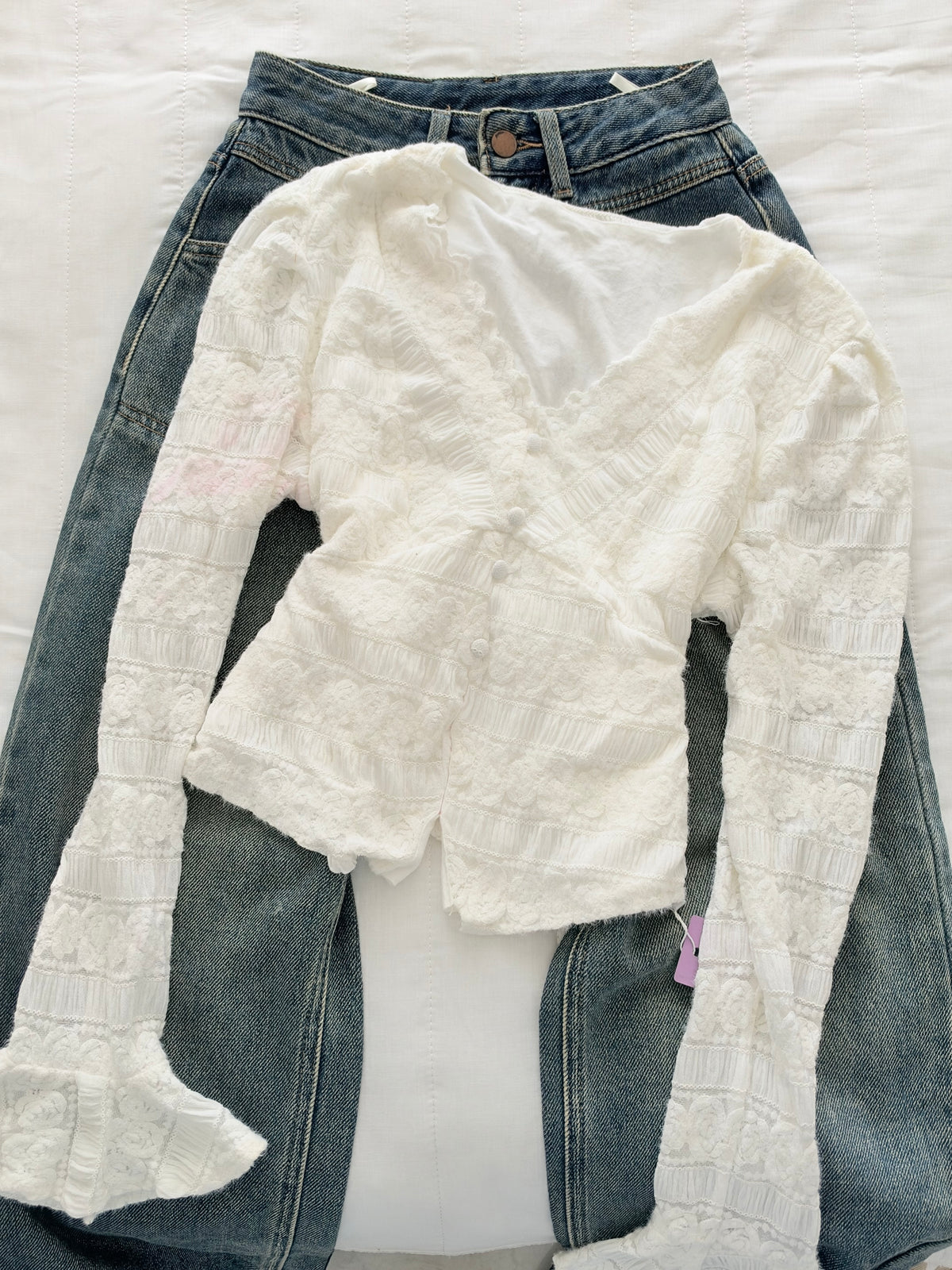 White lace top