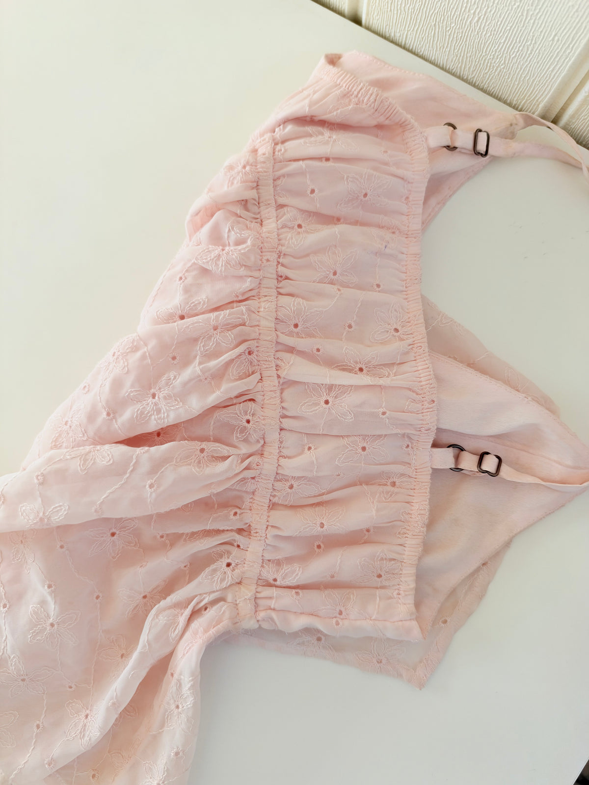 Hollister pink embroidered top