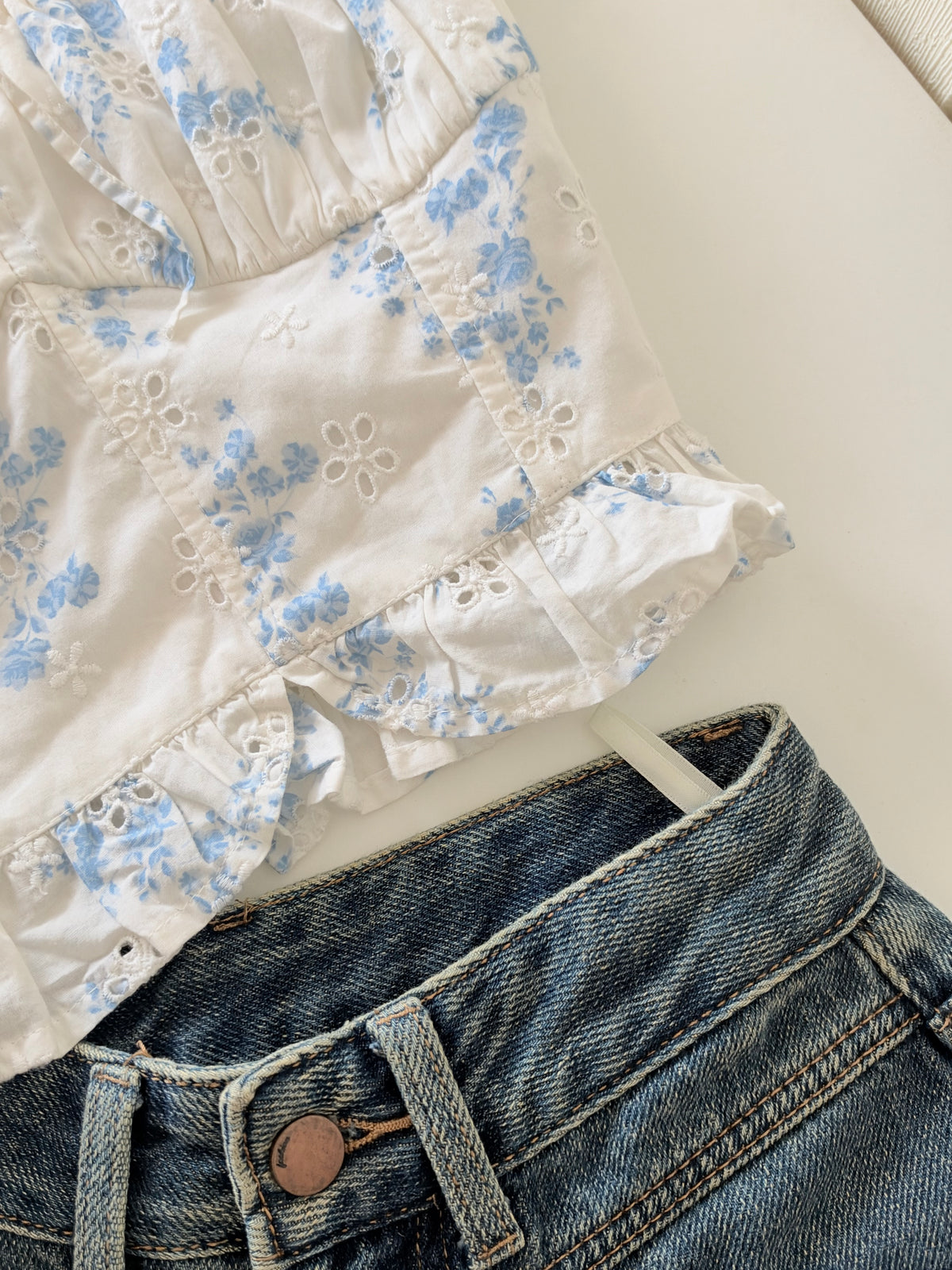 Hollister eyelet top