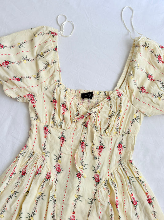 Yellow floral dress