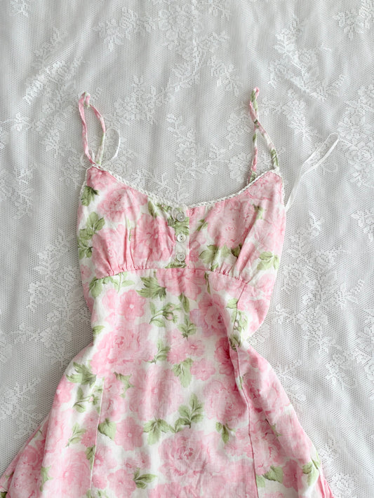 Pink floral dress