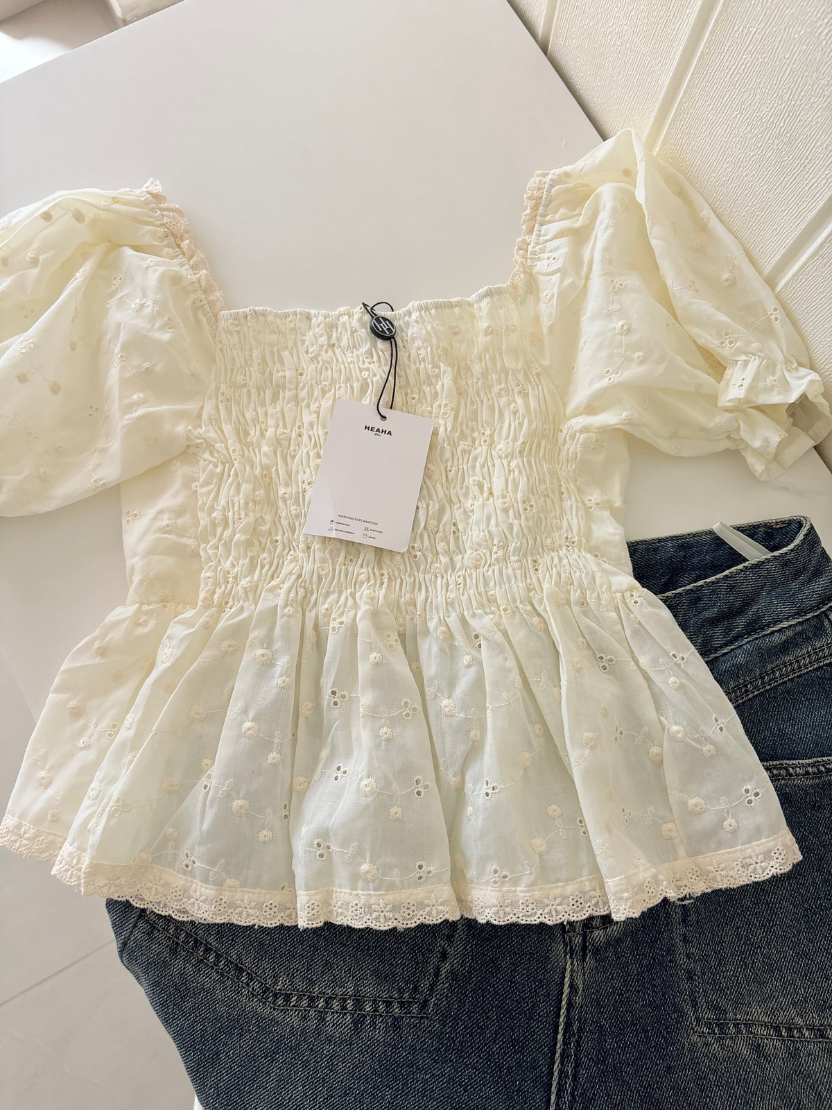 Belle embroidered top