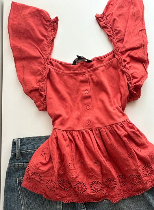 Orange embroidered