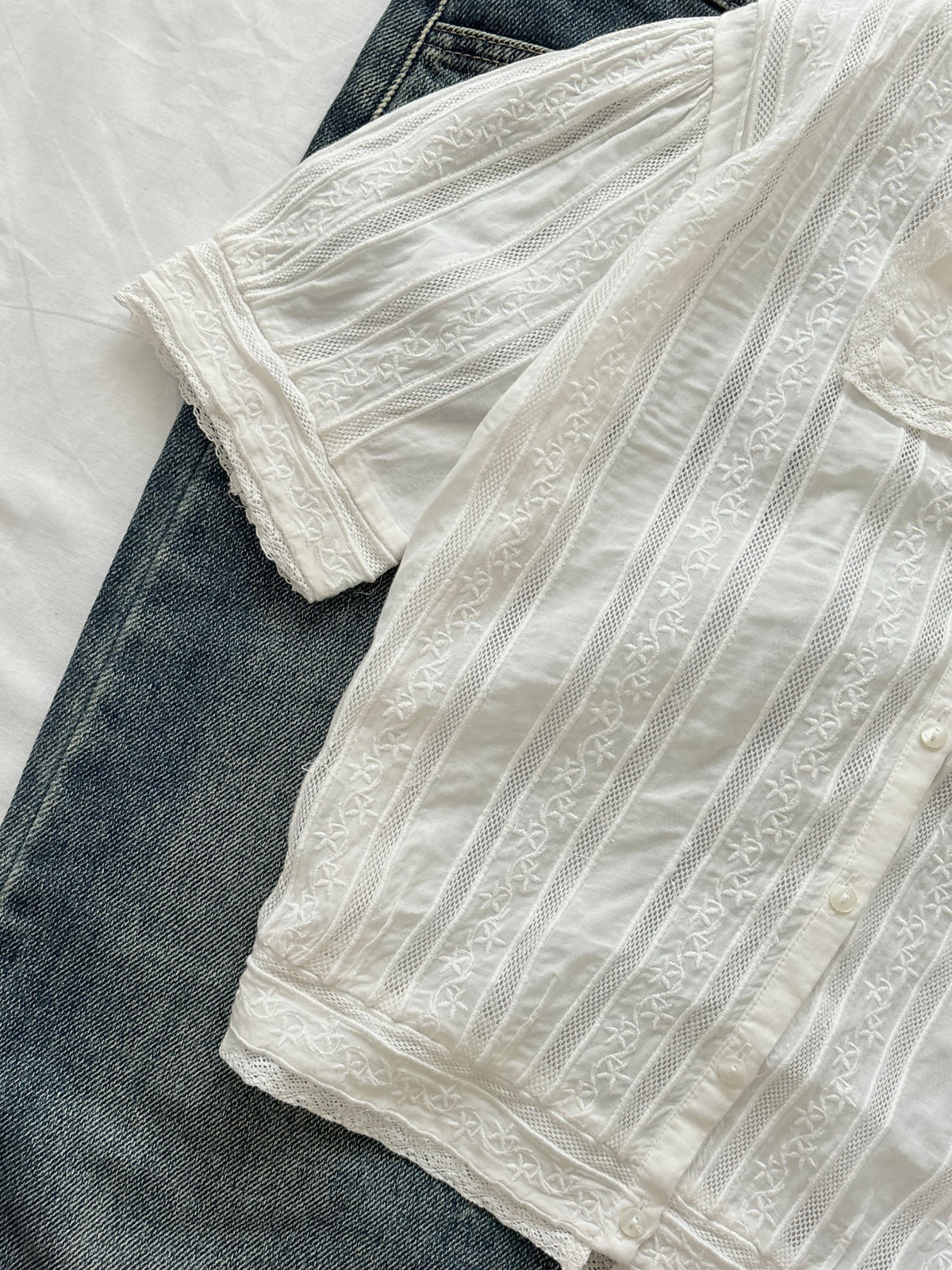 White cotton top