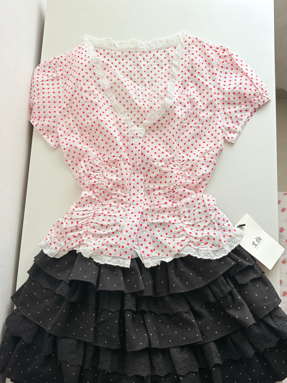 Ruby polka top