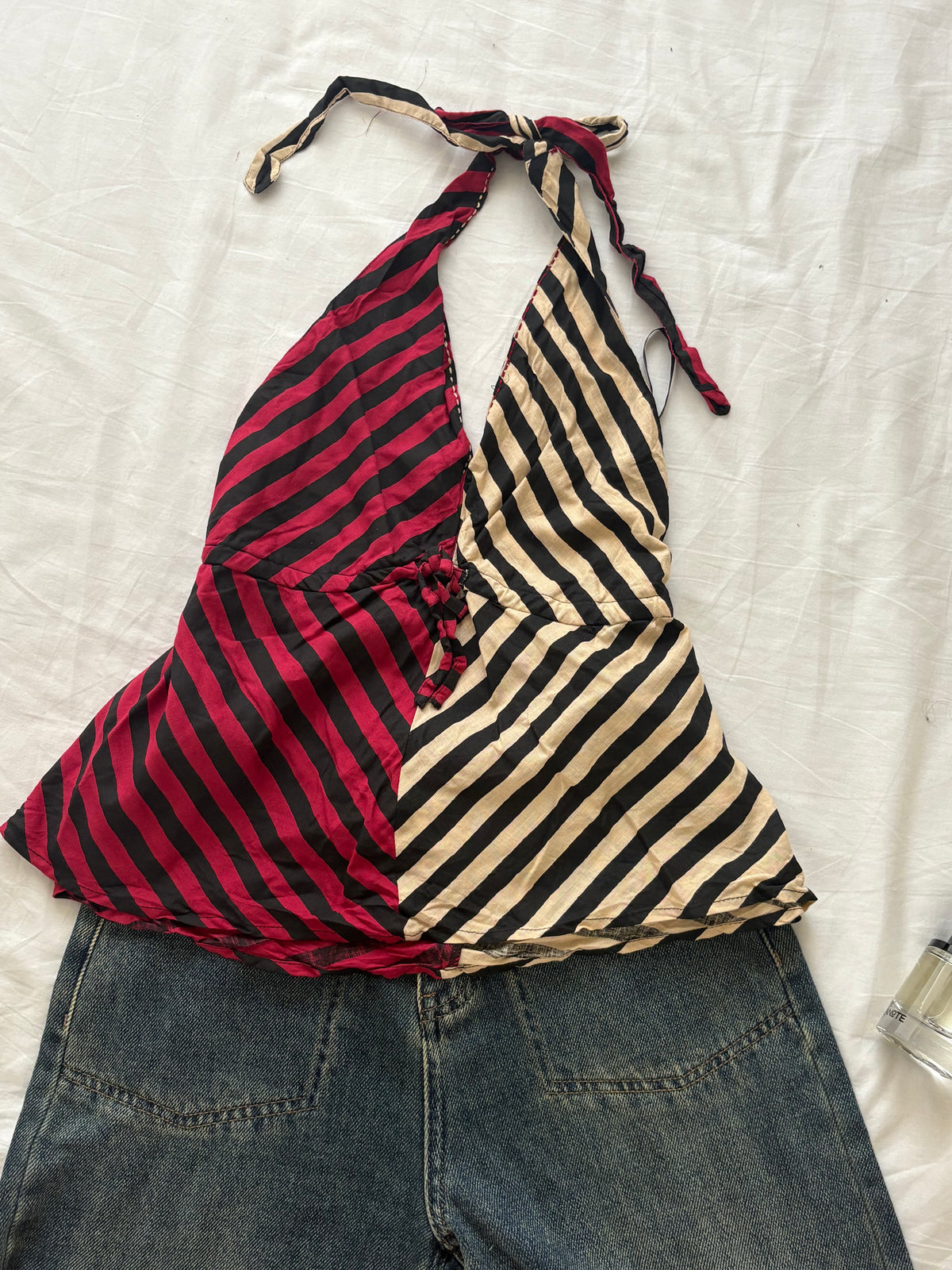 Two tone stripe top