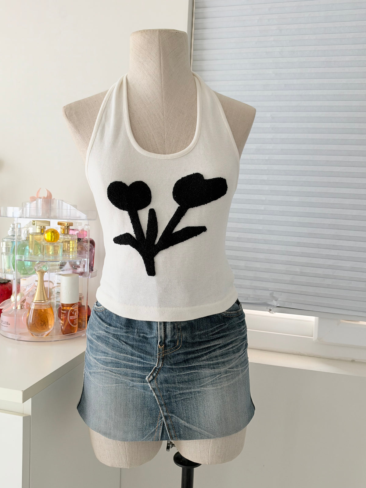 White halter top