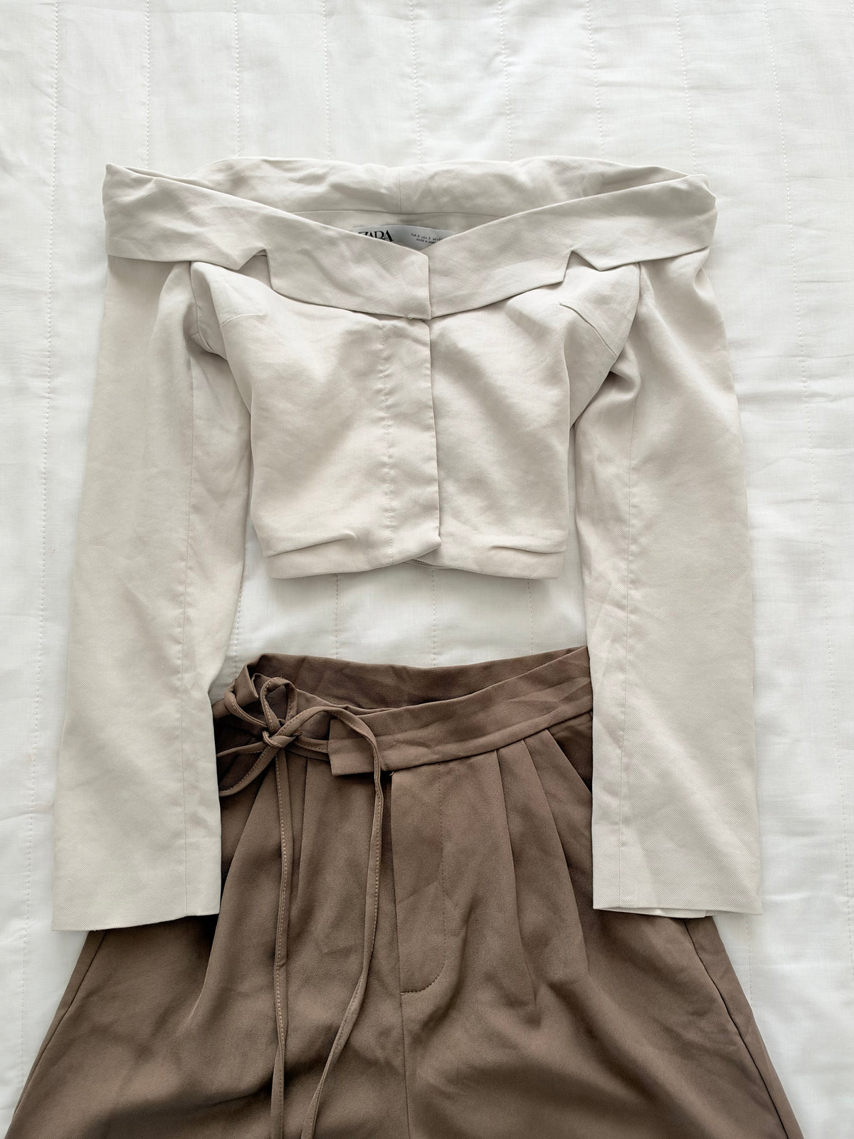 Zara off shoulder blazer top