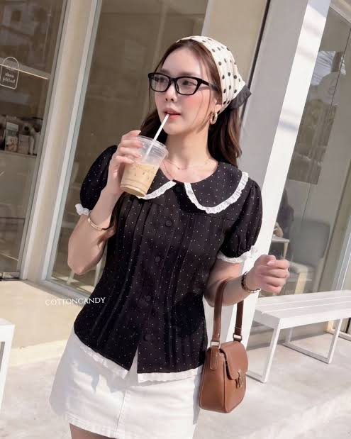 Caroline polka top