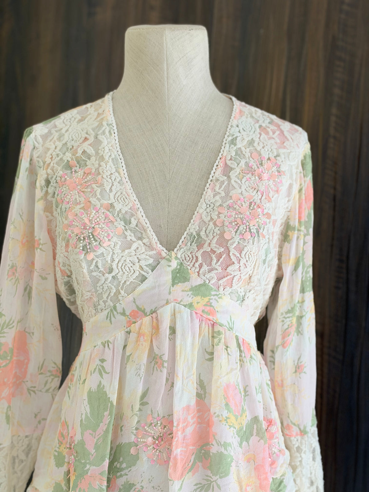 Floral beaded dress