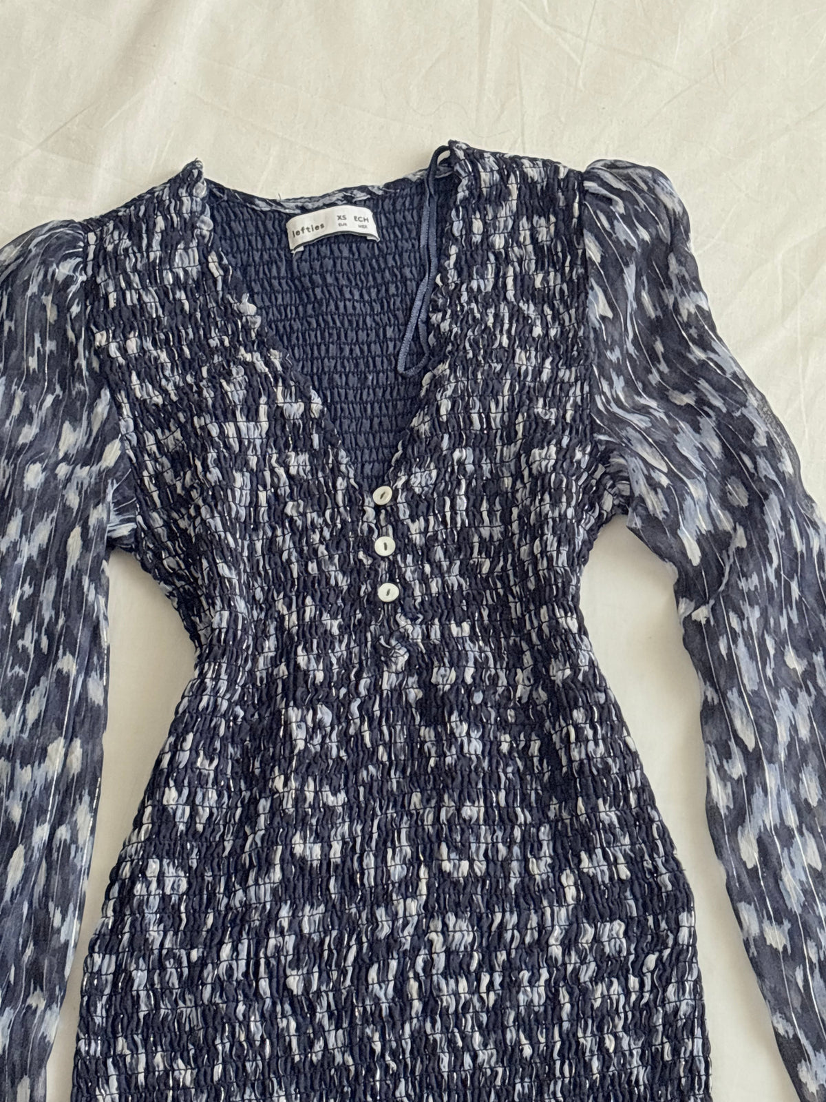 Blue smocked dress