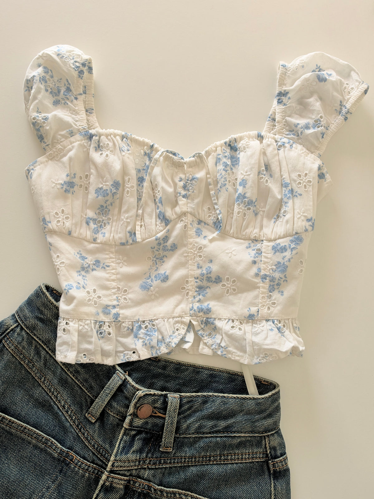 Hollister eyelet top