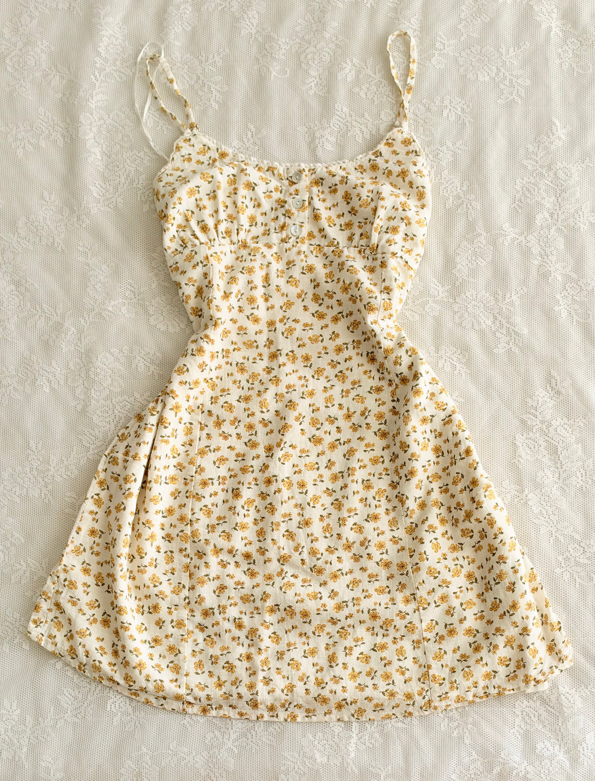 Yellow floral dress