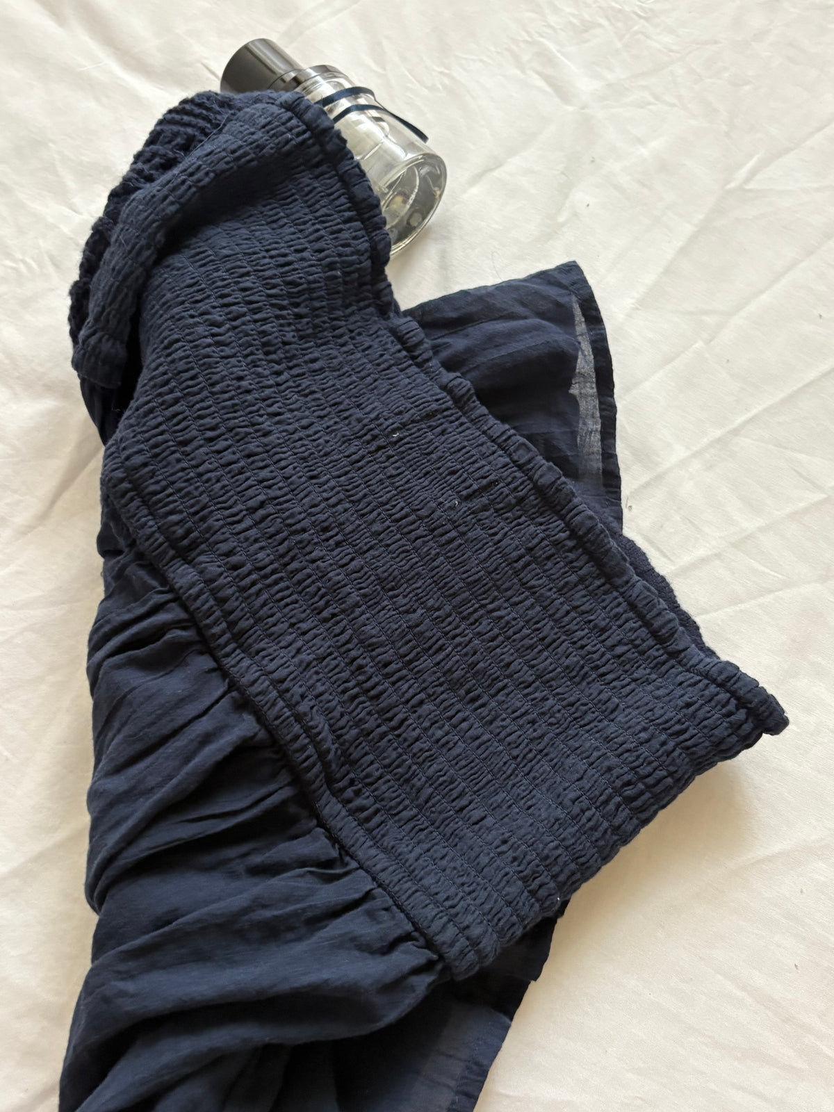 Hollister navy crochet top