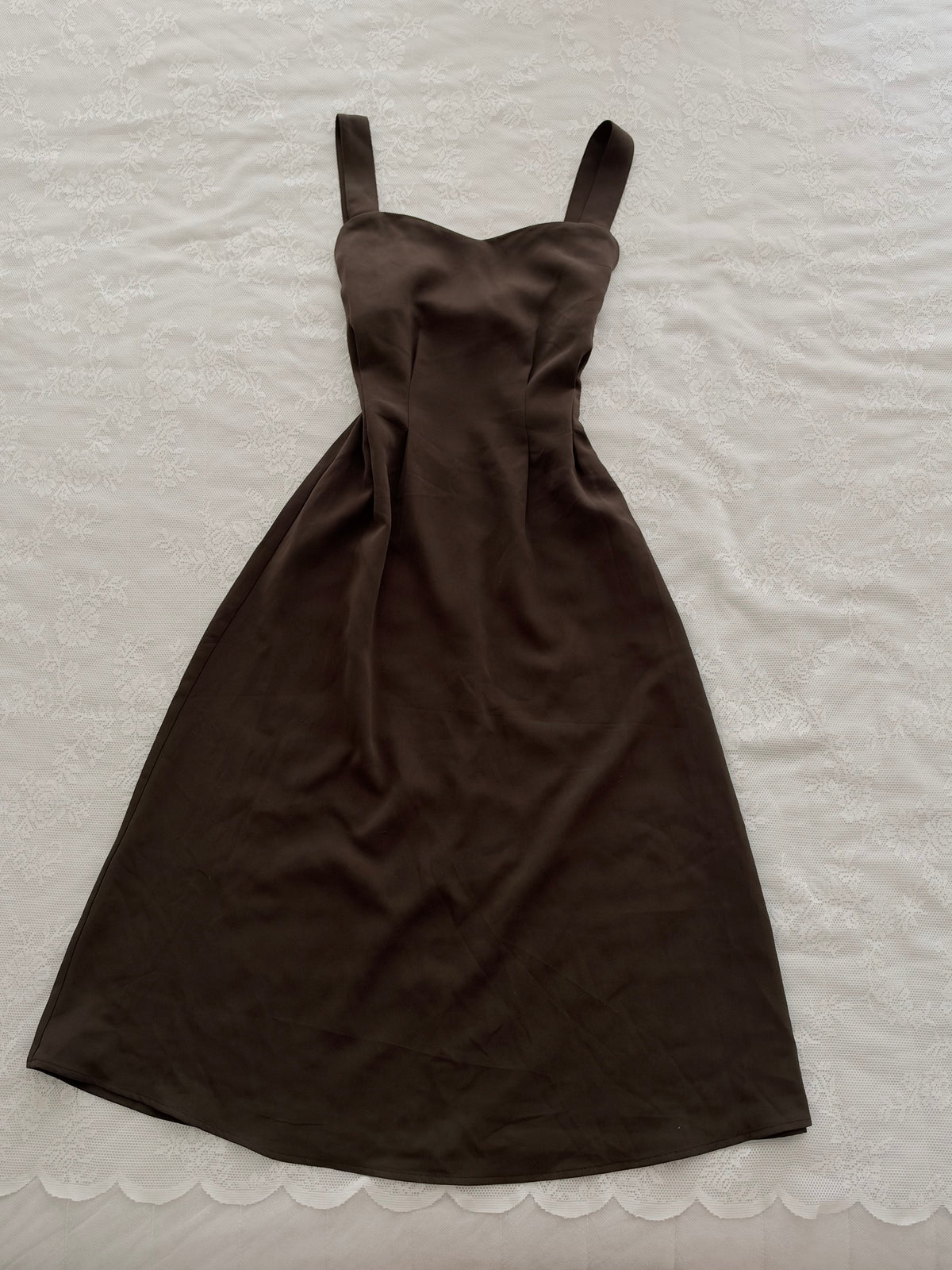 Brown cinched dress