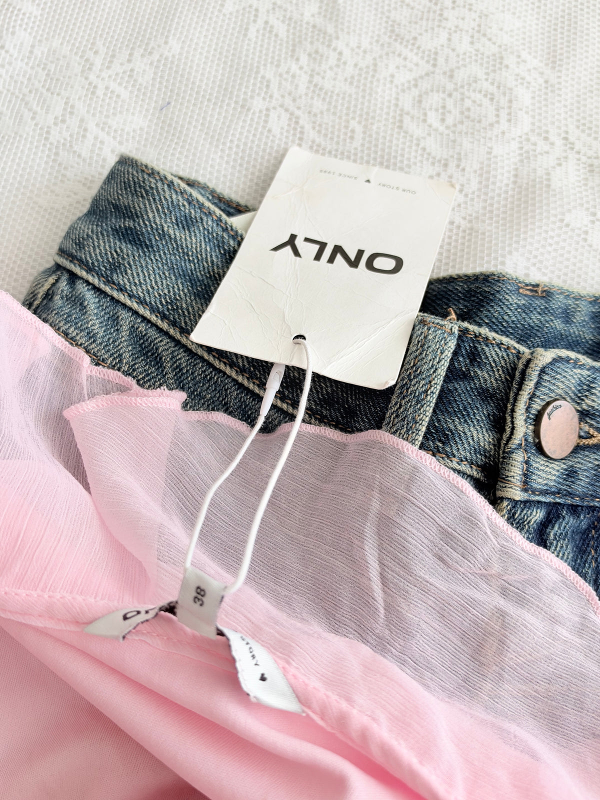 Pink ruffle top