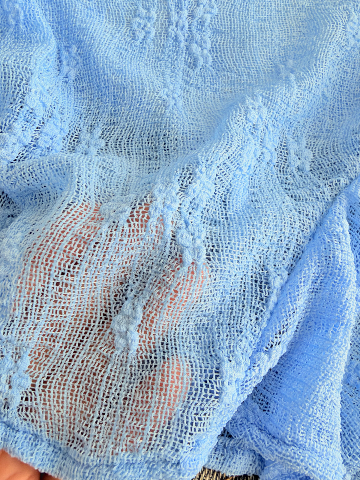 Blue lace top