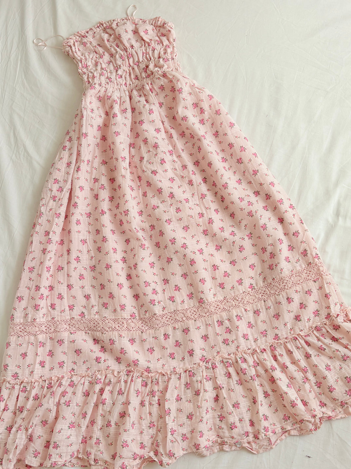 Pink floral dress