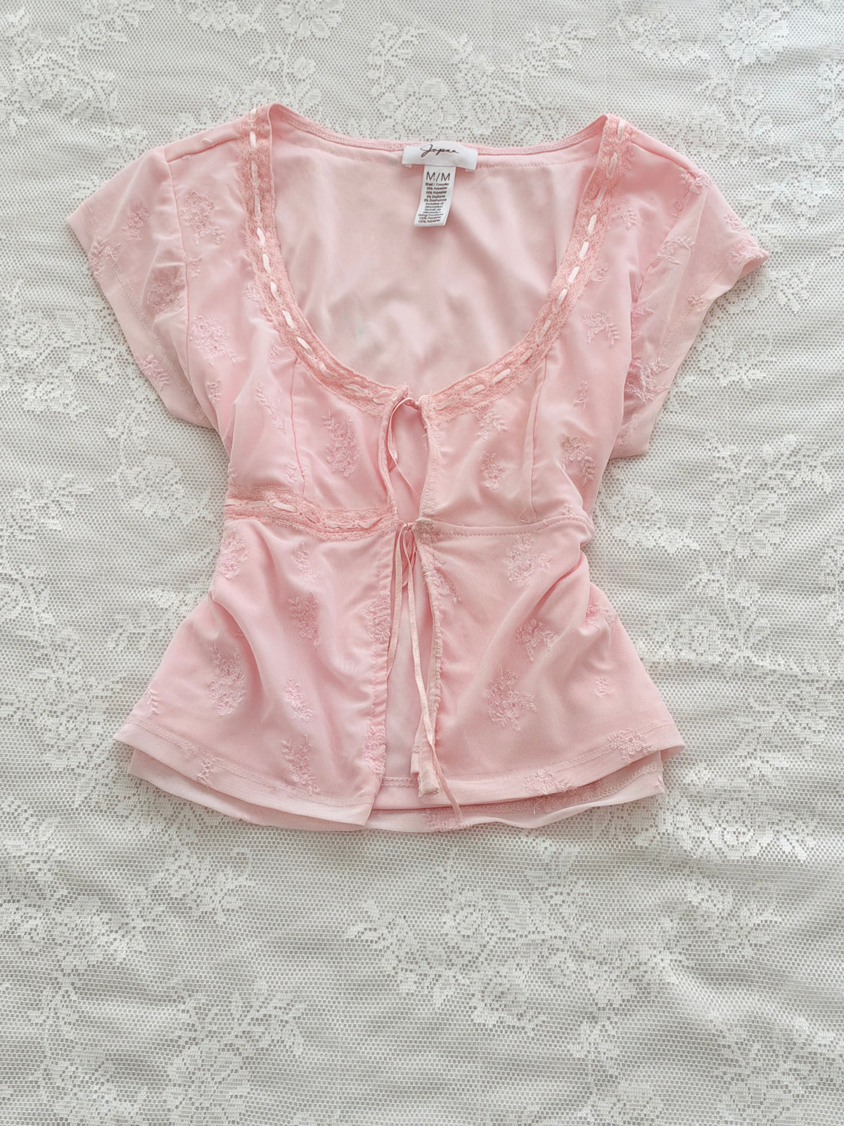Pink tie top