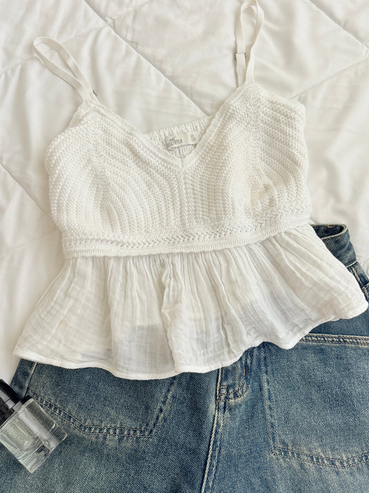 Hollister crochet top
