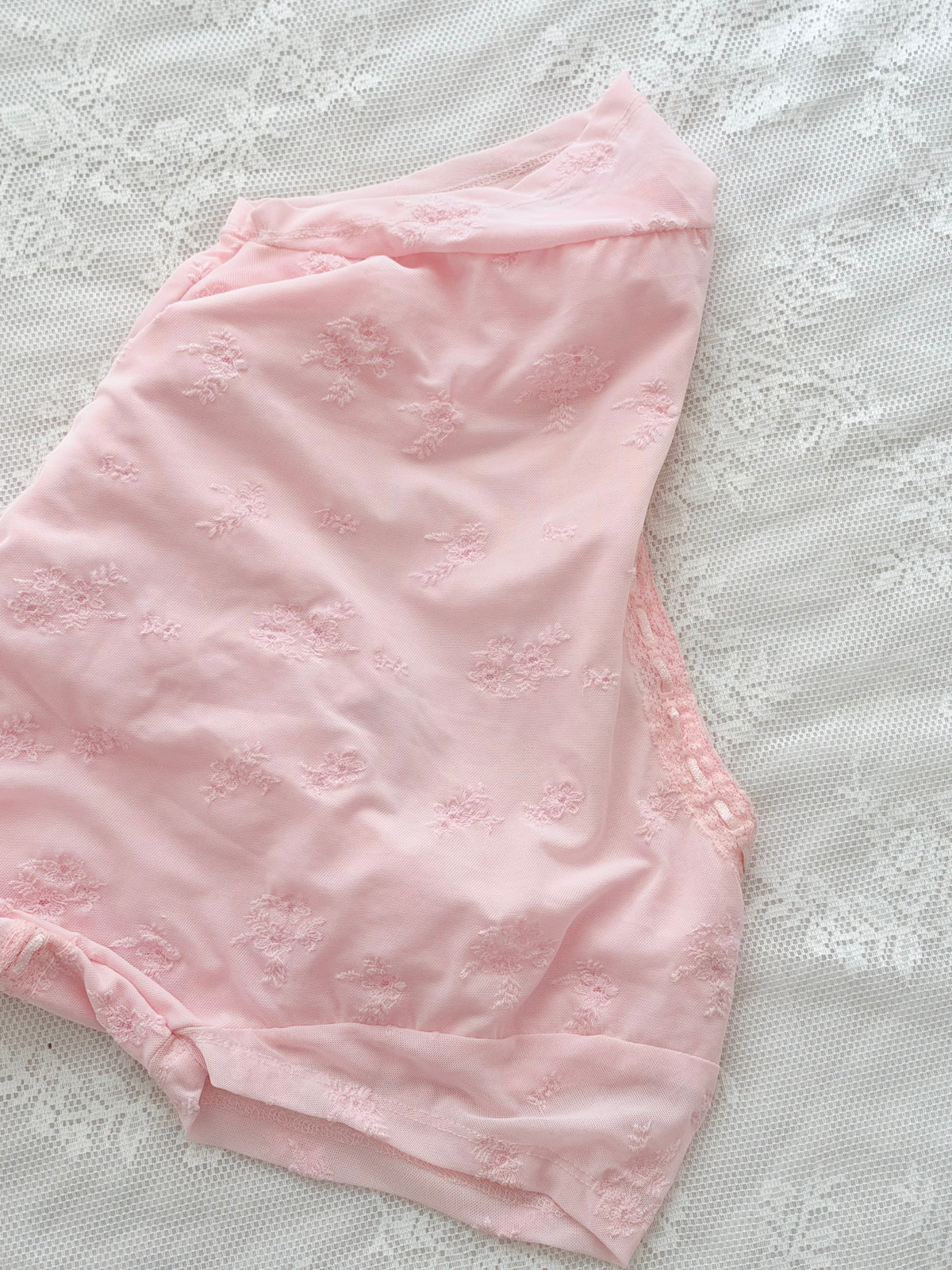 Pink tie top