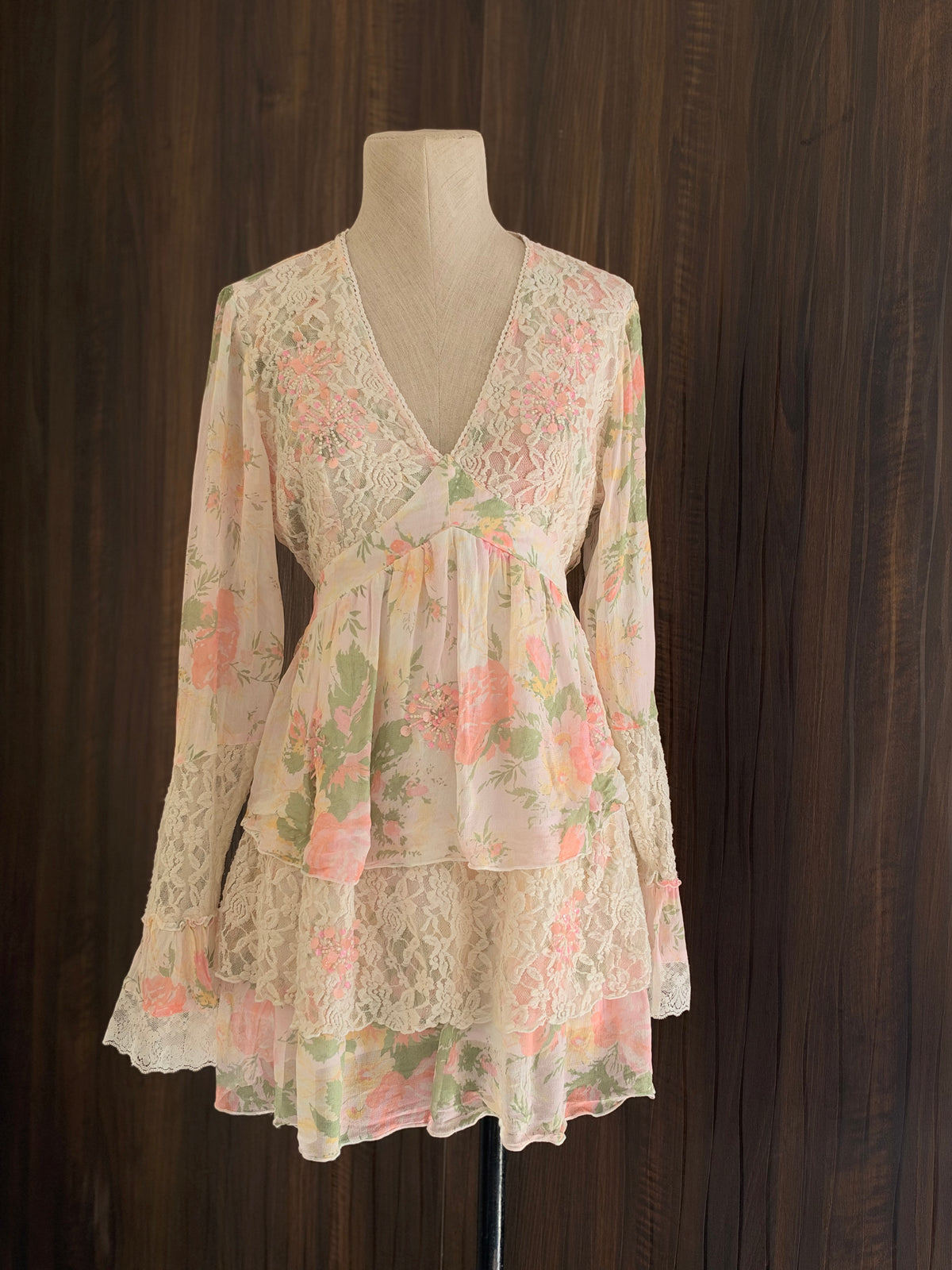 Floral beaded dress