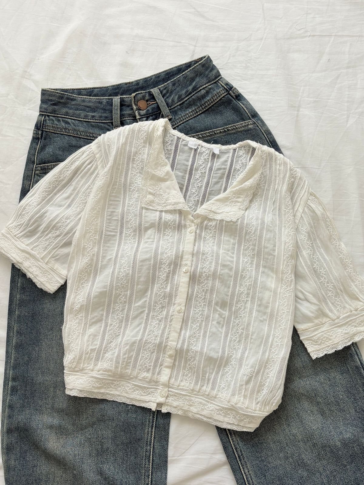 White cotton top