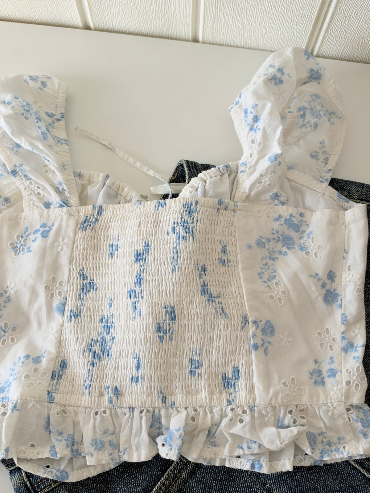 Hollister eyelet top