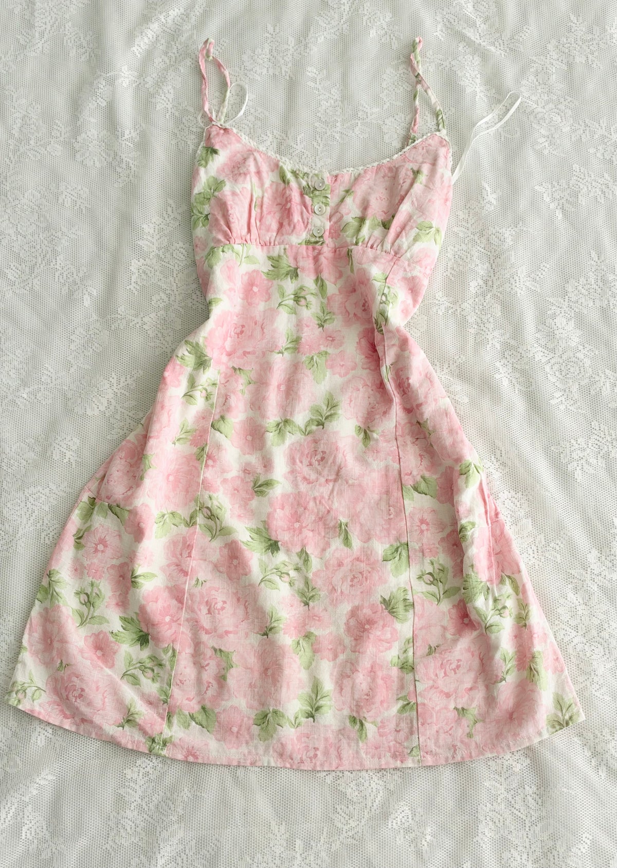 Pink floral dress