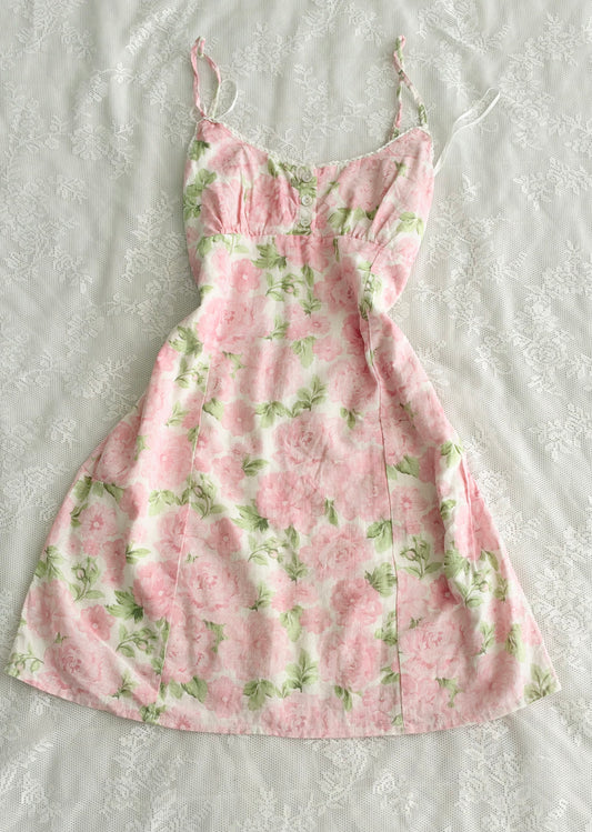 Pink floral dress