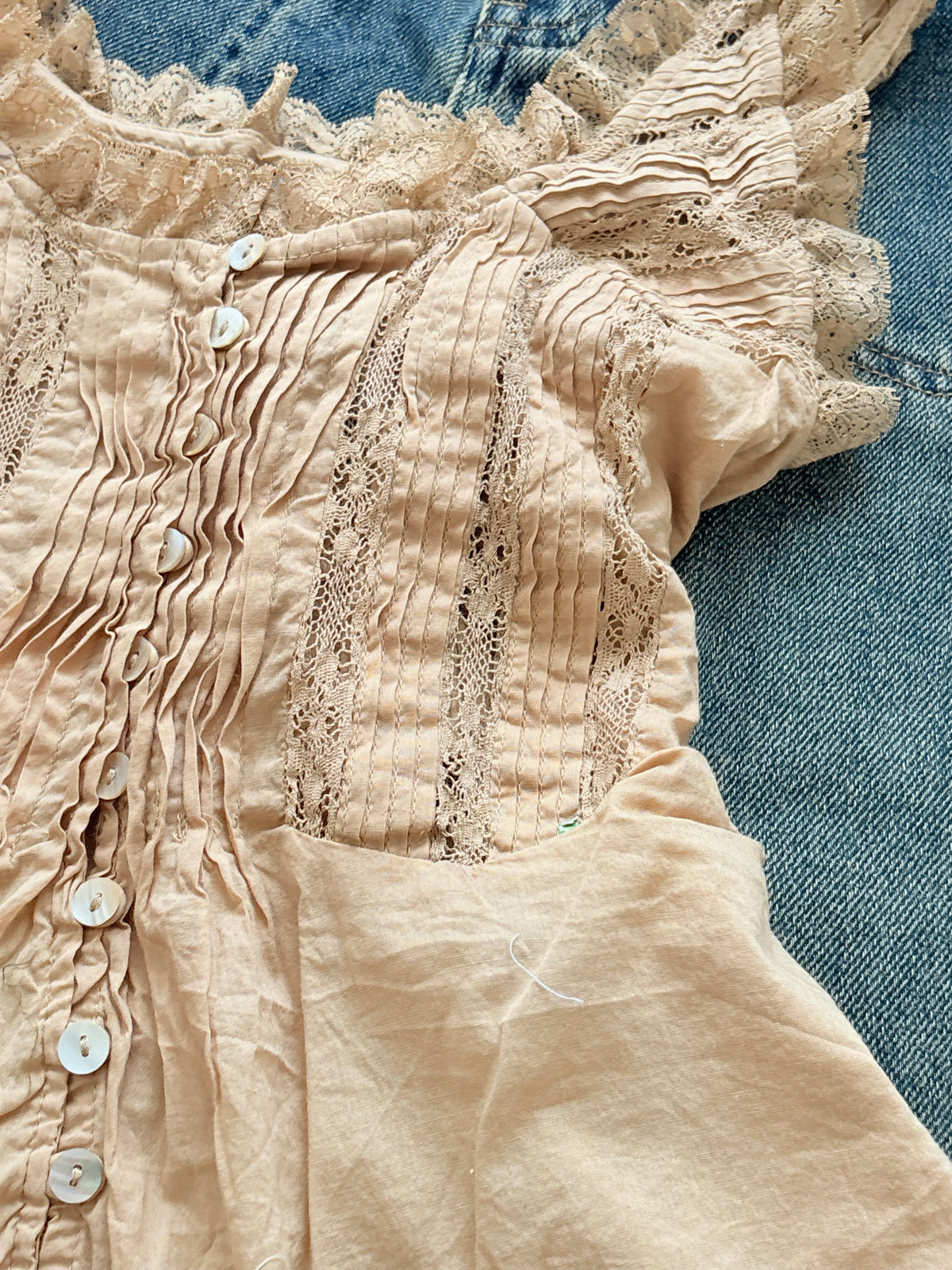 Beige cotton top