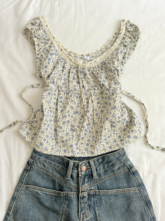 Floral babydoll top
