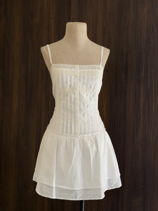 Hollister white cottage dress