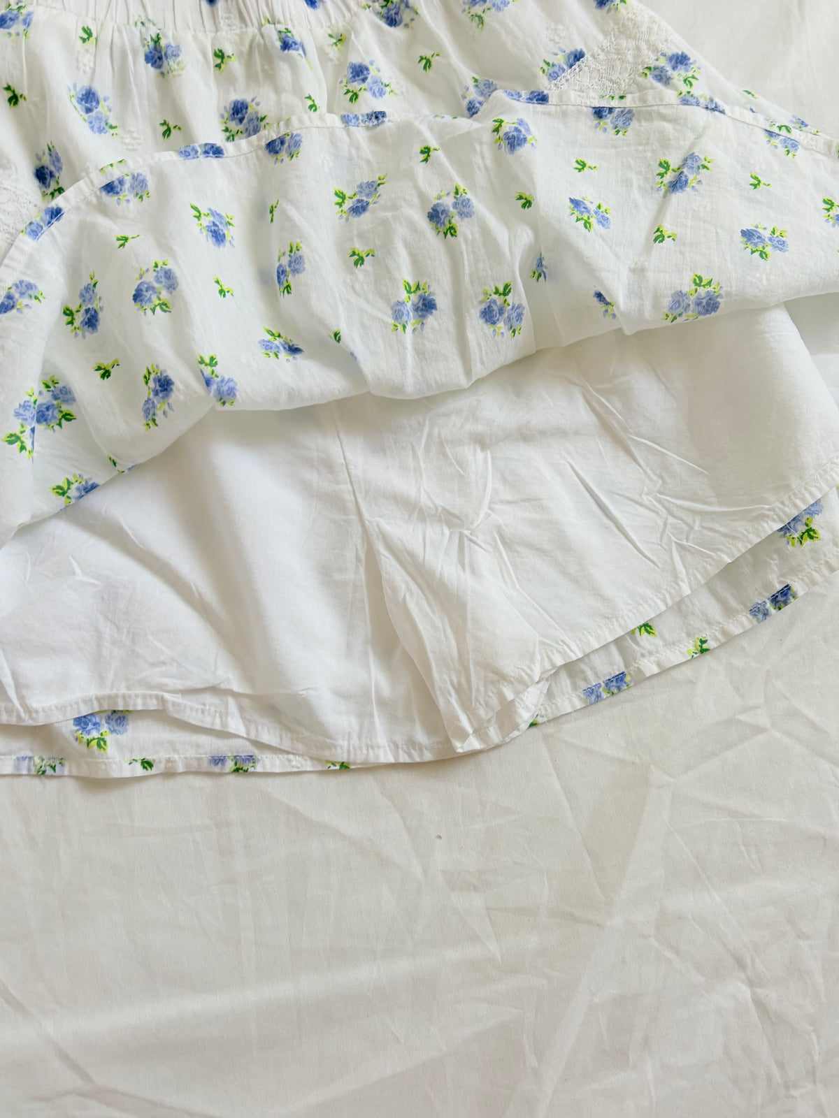 Blue floral skirt