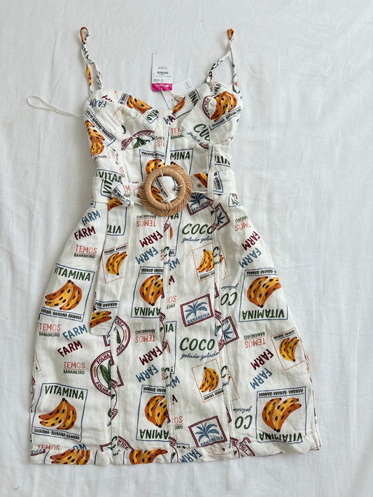 Banana belted dress
