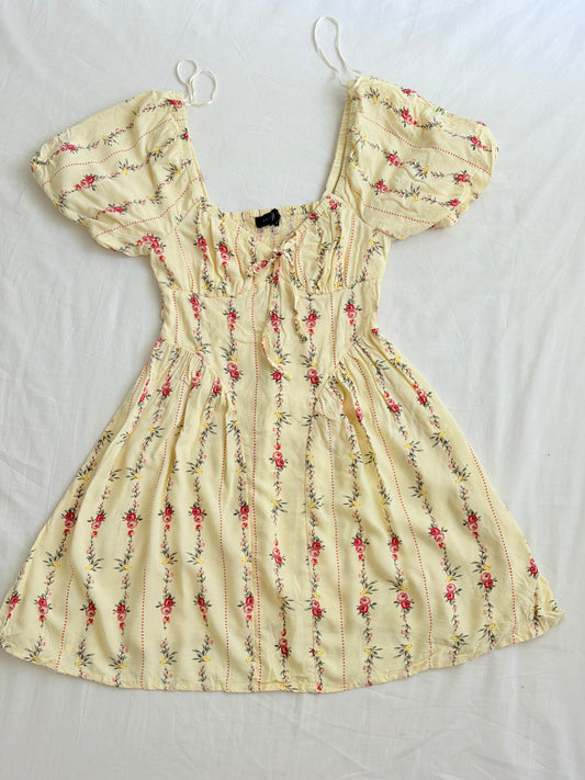 Yellow floral dress