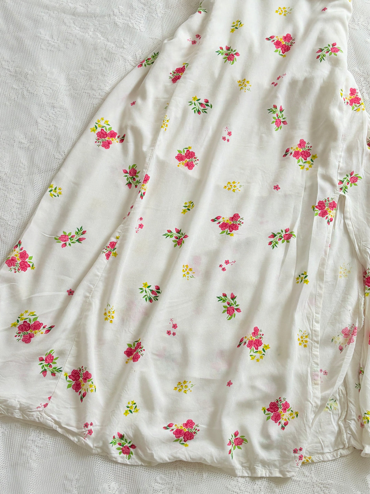Floral halter slit dress