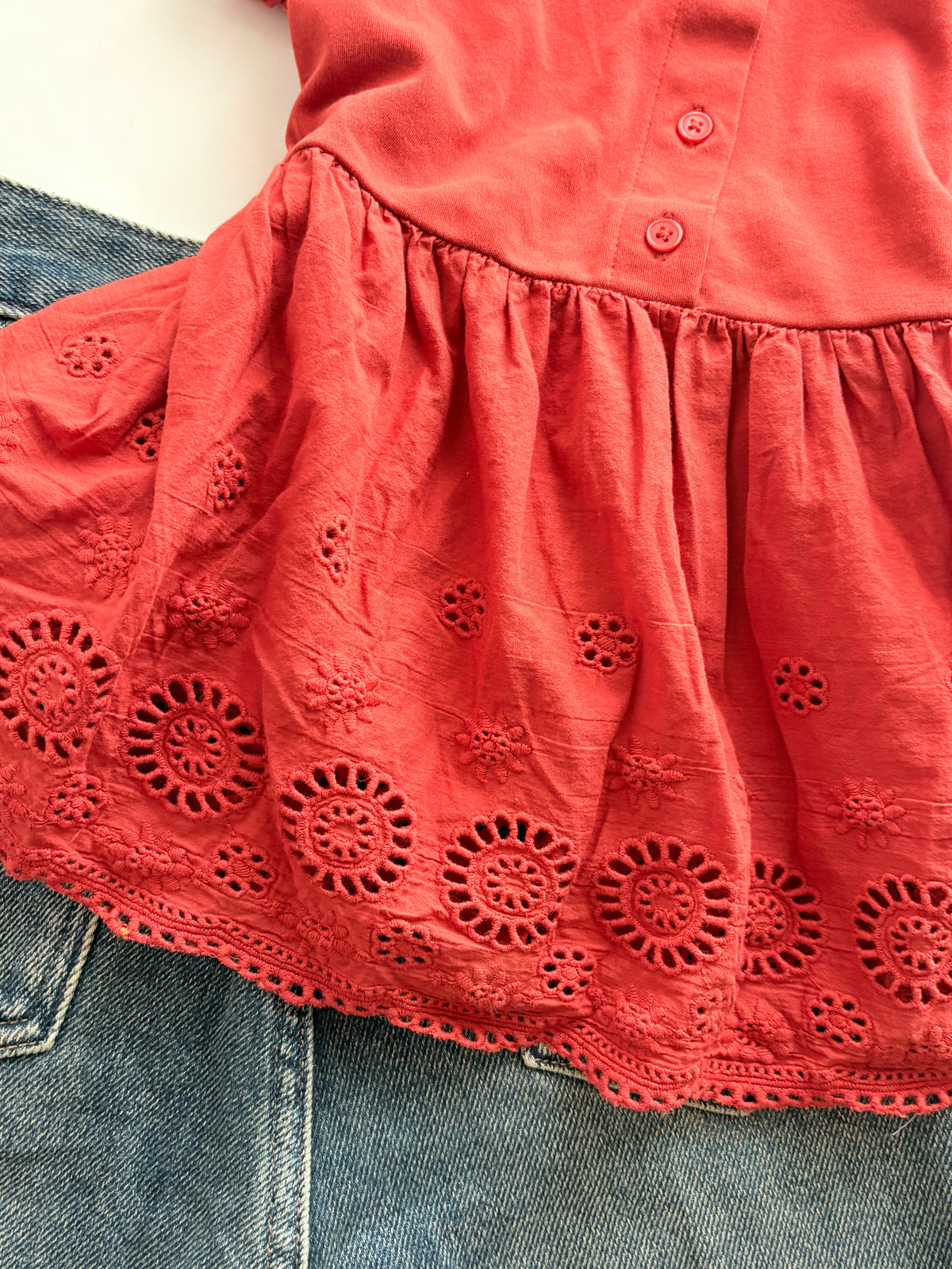 Orange embroidered