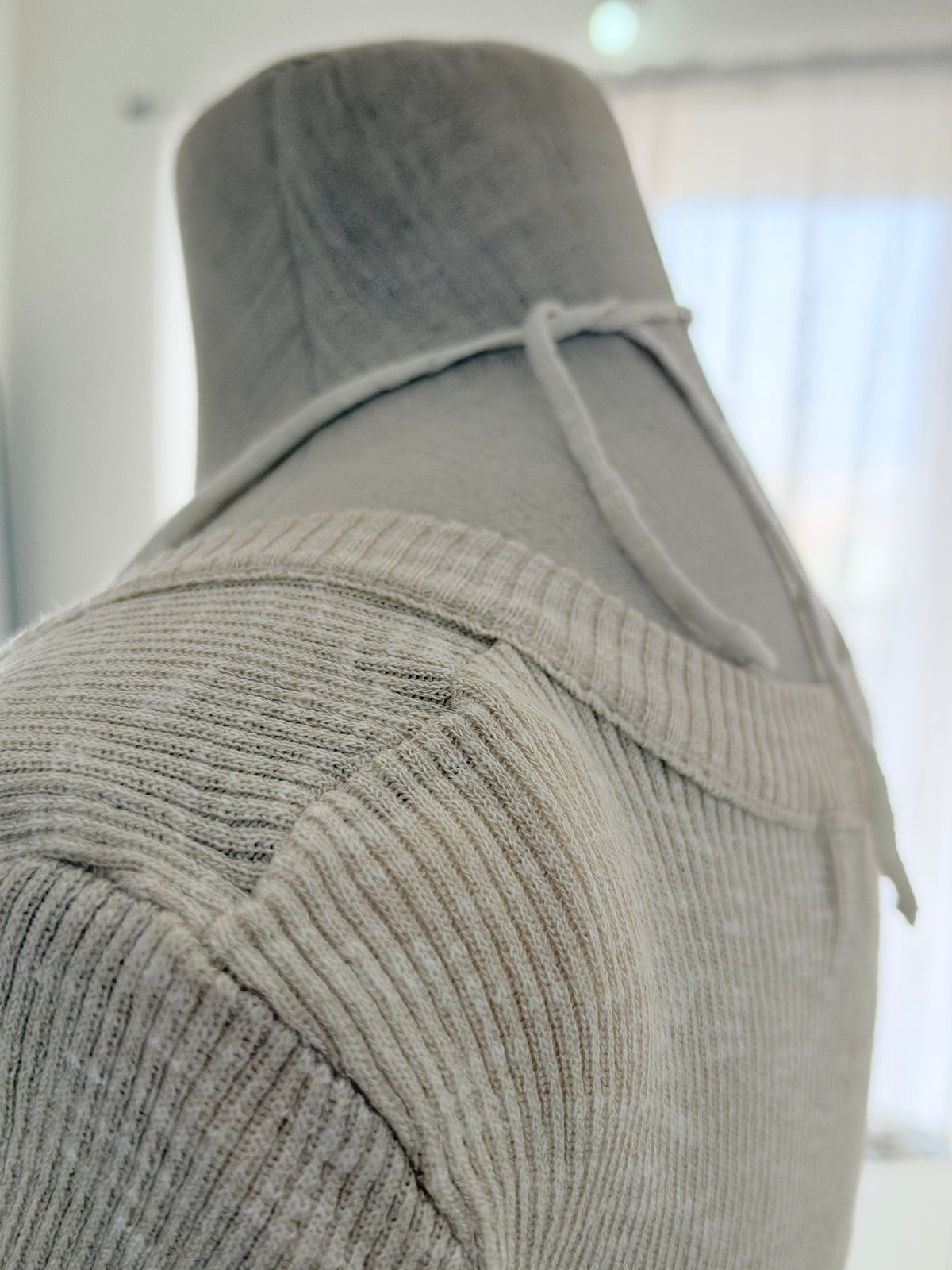 Cream henley halter top