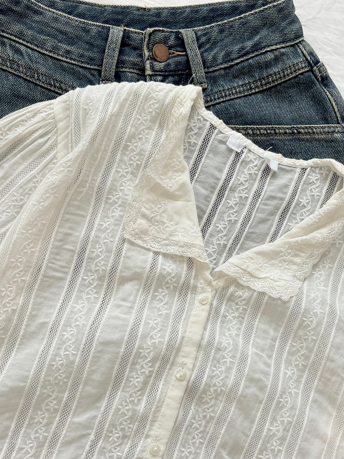 White cotton top