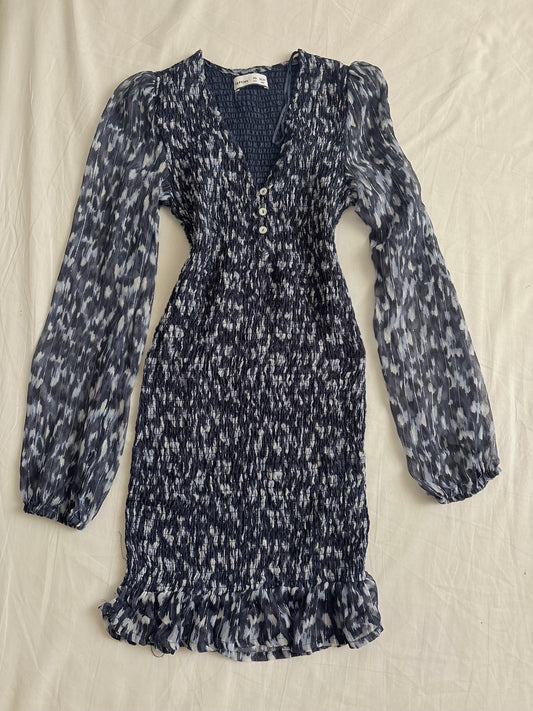 Blue smocked dress