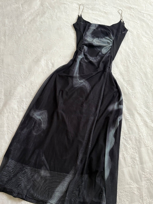 Black mesh dress